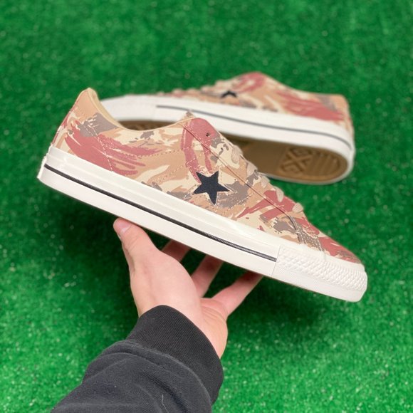 Converse Cons One Star Pro OX Mens Canvas Shoes Brown Camo A03679C